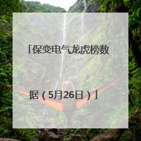 保变电气龙虎榜数据（5月26日）